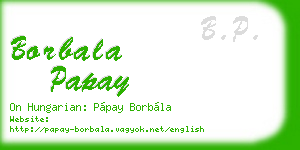borbala papay business card